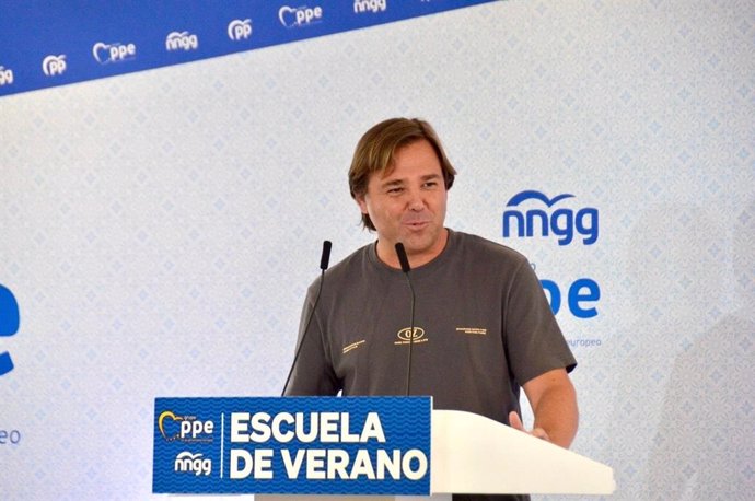 El secretario general del PP andaluz, Antonio Repullo, en la Escuela de Verano en Torremolinos.