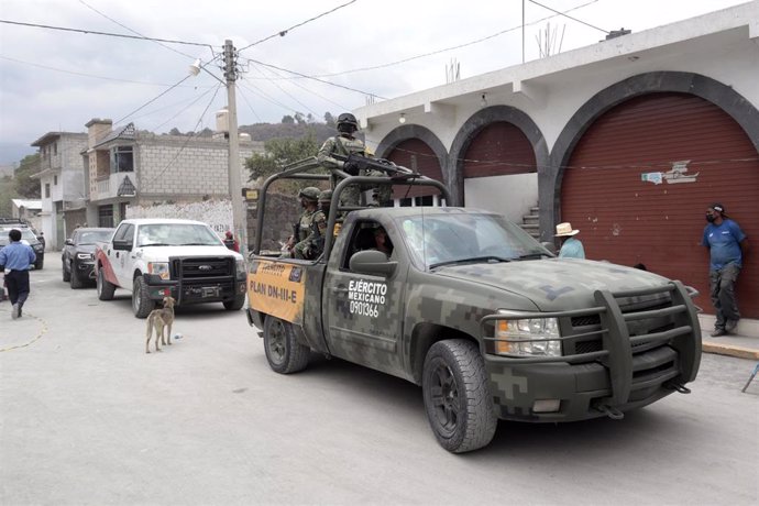 Archivo - Agentes de la Guardia Nacional en México (archivo)