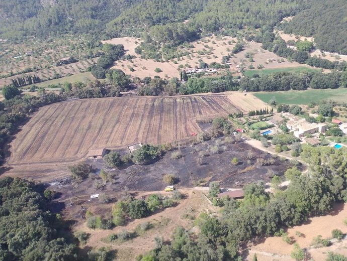 Controlado el incendio forestal declarado este sábado en Pollença