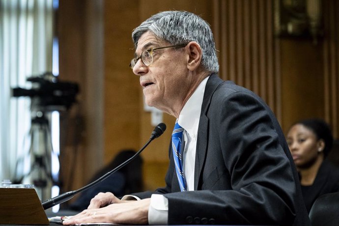 Archivo - October 18, 2023, Washington, District of Columbia, USA: JACK LEW, of New York, nominee to be the American Ambassador to the State of Israel, speaking at a hearing of the Senate Foreign Relations Committee at the U.S. Capitol.