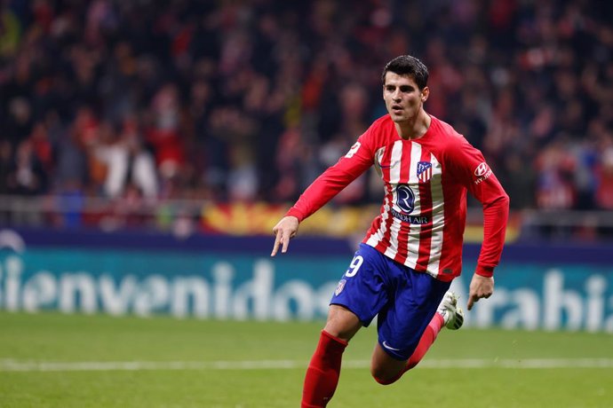 Archivo - Alvaro Morata of Atletico de Madrid celebrates a goal during the Spanish League, LaLiga EA Sports, football match played between Atletico de Madrid and Getafe CF at Civitas Metropolitano stadium on December 19, 2023, in Madrid, Spain.