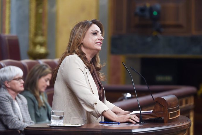 Archivo - La diputada de Coalición Canaria Cristina Valido interviene durante una sesión plenaria, en el Congreso de los Diputados, a 21 de mayo de 2024, en Madrid (España). La sesión plenaria ha comenzado hoy con los debates de toma en consideración de d