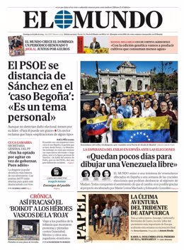 Portada de El Mundo del 20 de julio de 2024