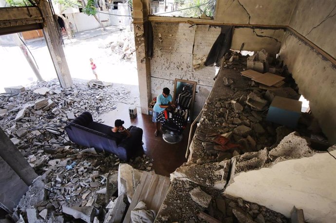 Archivo - Campo de refugiados de Al Bureij, en el centro de la Franja de Gaza.