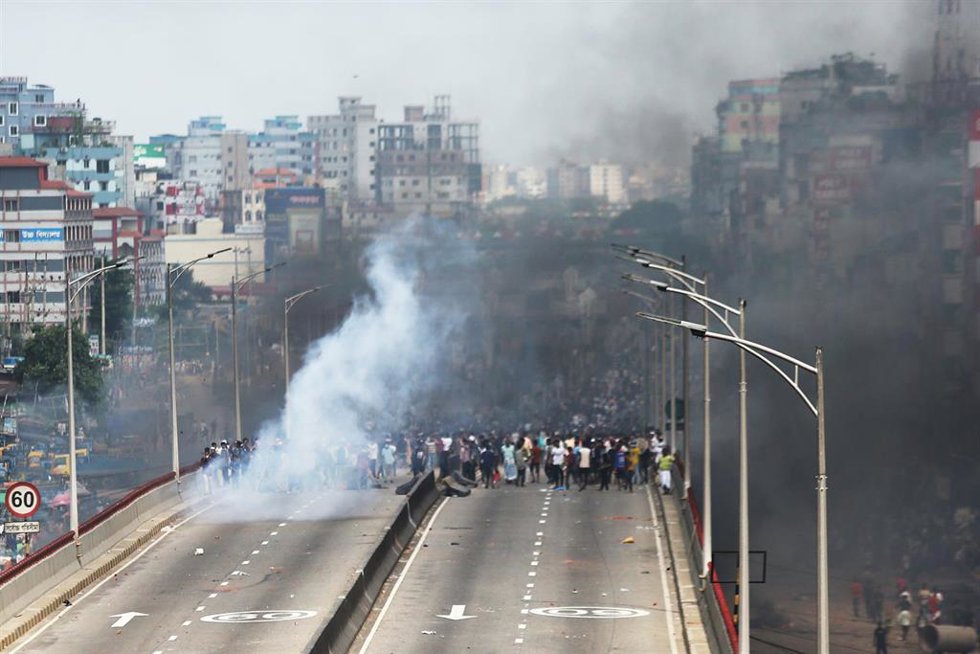 Disturbios en Bangladesh.