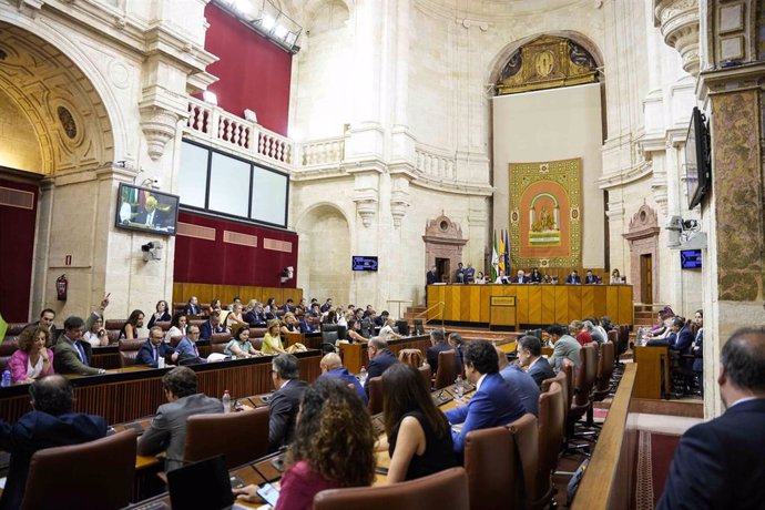 Votación en el Pleno del Parlamento andaluz.