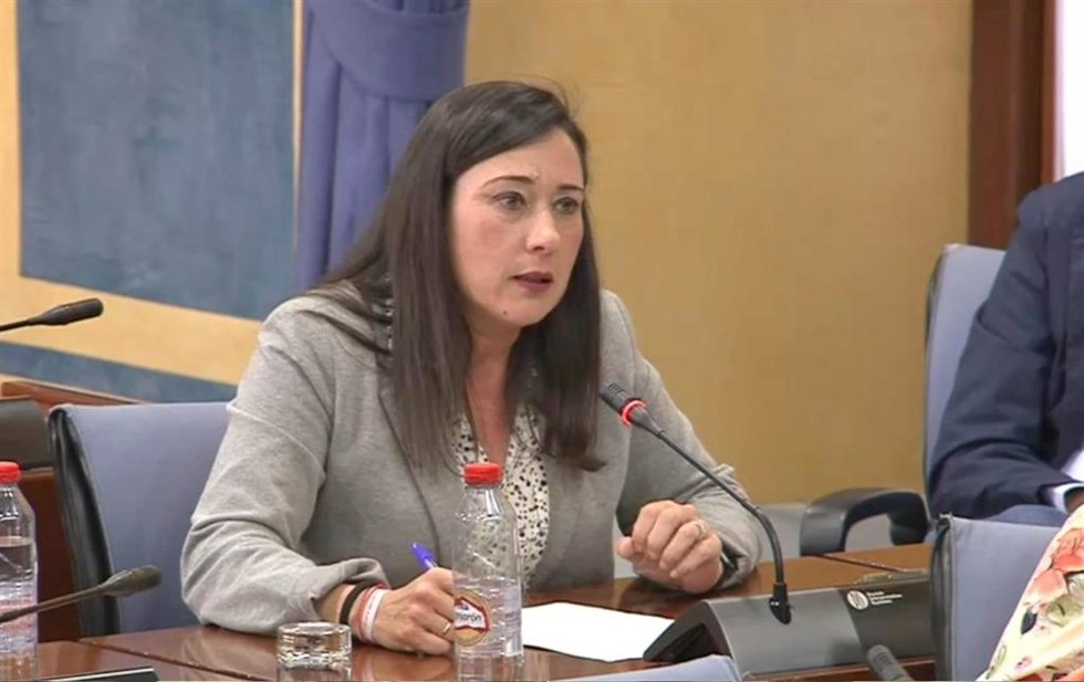 Rocío Arrabal durante una intervención parlamentaria.