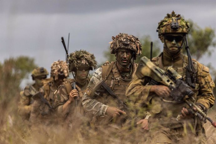 Archivo - July 26, 2023, Townsville, QLD, Australia: Australian soldiers with Battle Group Ram, 7th Brigade conduct air mobility operations during multilateral exercise Talisman Sabre 23 at the Townsville Field Training Area, , July 26, 2023 in Townsville