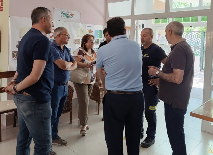 El presidente de la Diputación de Ciudad Real, Miguel Ángel Valverde, en Villarrubia de los Ojos.