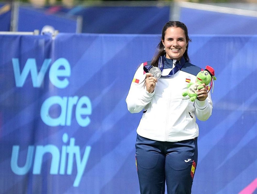 Archivo - Elia Canales tras ganar la plata en los Juegos Europeos de 2023