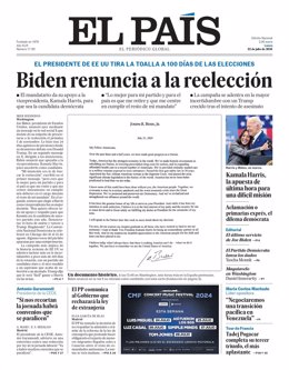 Portada de EL País 22/07/2024.