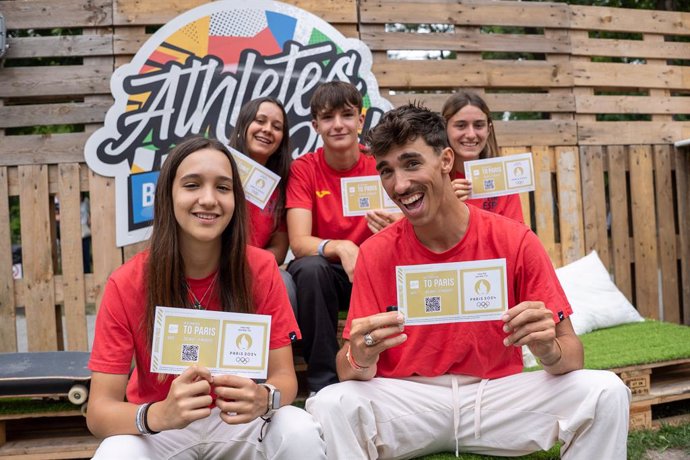 Los 'skaters' españoles Danny León, Alain Kortabitarte, Julia Benedetti, Naia Laso --en 'park'-- y Natalia Muñoz --en 'street'-- sellan su billete a Paris 2024.