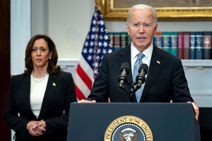 El presidente de EEUU, Joe Biden (derecha), y la vicepresidenta, Kamala Harris (izquierda)