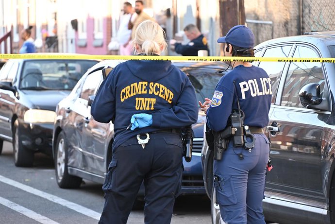Archivo - March 16, 2024, Philadelphia, Pennsylvania, Usa: (NEW) One person killed and one person wounded in a double shooting on East Lippincott Street in Philadelphia, Pennsylvania. March 16, 2024, Philadelphia, Pennsylvania, USA: A 25-year-old hispan