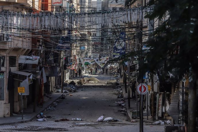 Archivo - Imagen de archivo del centro de Jan Yunis, en la Franja de Gaza