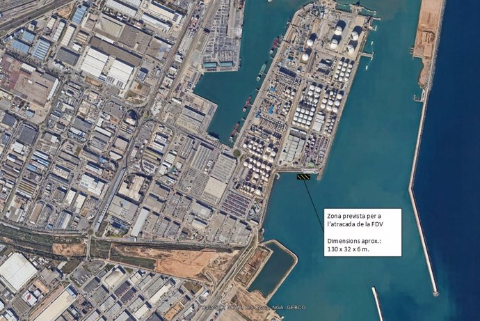 Zona del Port de Barcelona on l'ATL contempla instal·lar una dessalinitzadora