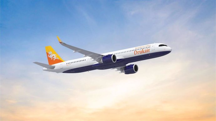 Drukair incorporará cinco aviones Airbus A320neo y A321XLR a su flota para ampliar su red internacional,