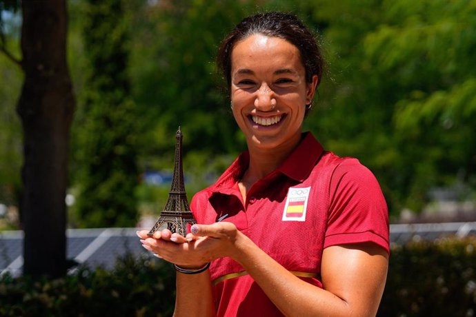 Africa Zamorano during the presentation of Aquatics National Teams of RFEN for the Paris 24 Olympics Games at COE on July 17, 2024 in Madrid, Spain.