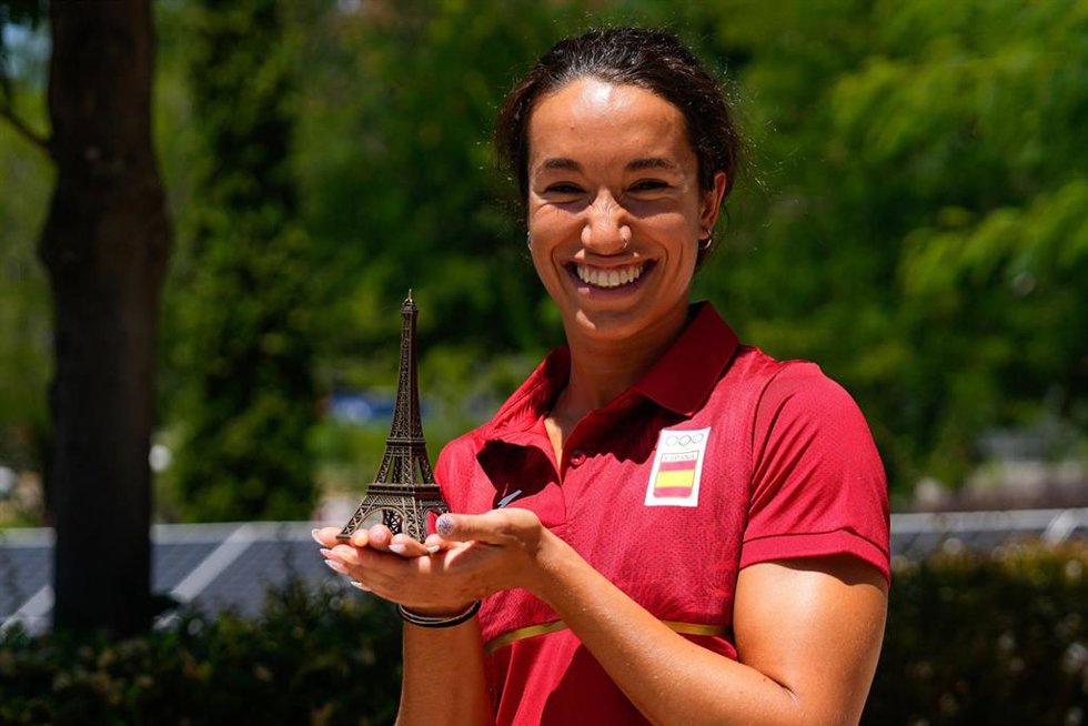 Africa Zamorano during the presentation of Aquatics National Teams of RFEN for the Paris 24 Olympics Games at COE on July 17, 2024 in Madrid, Spain.