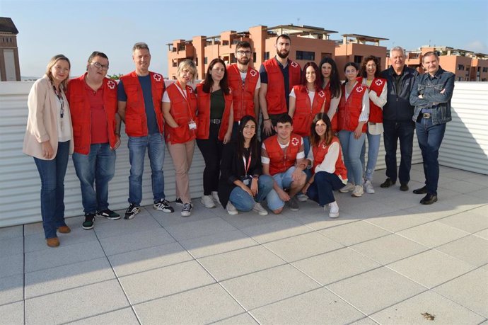 Parte del equipo de Cruz Roja.