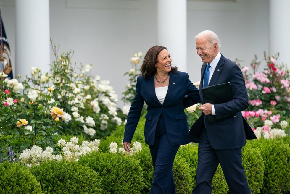 El presidente de Estados Unidos, Joe Biden, junto a su vicepresidenta, Kamala Harris