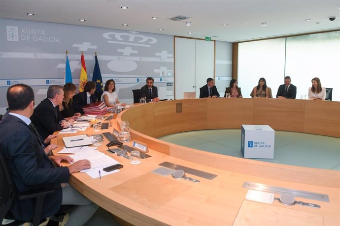 Consello de la Xunta presidido por el conselleiro de Presidencia, Xustiza e Deportes, Diego Calvo.
