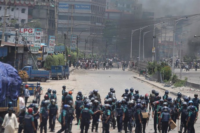 Manifestación en Bangladesh