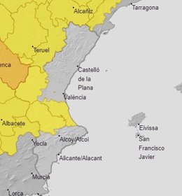 Avisos de calor activos en la Comunitat Valenciana este martes, 23 de julio