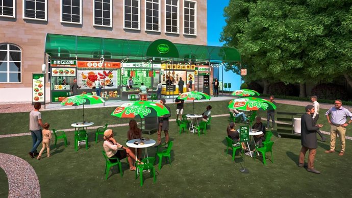 CJ Foods' bibigo experiential booth at Korea House in Paris