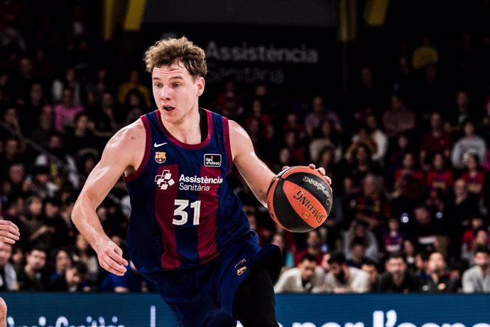 Archivo - Rokas Jokubaitis en un partido en el Palau Blaugrana con el FC Barcelona