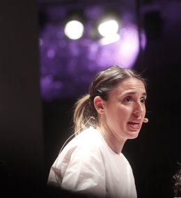 Archivo - Arxiu - La ministra d'Igualtat, Irene Montero, durant l'acte 'Feminisme i Memòria Democràtica', al Cercle de Belles arts, a 24 de març del 2023, a Madrid (Espanya). 