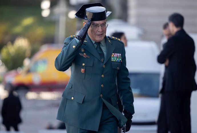 Archivo - El coronel Diego Pérez de los Cobos a su llegada al funeral por el vigésimo aniversario del 11-M, en la Catedral de la Almudena