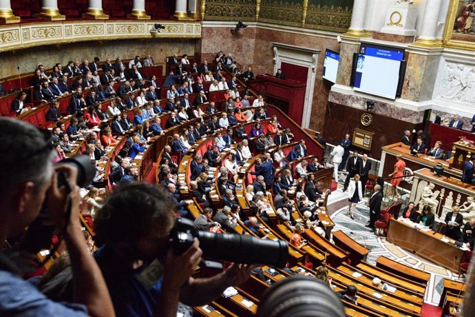 Archivo - Primera sesión plenaria de la Asamblea Nacional de Francia tras las elecciones legislativas de principios de julio