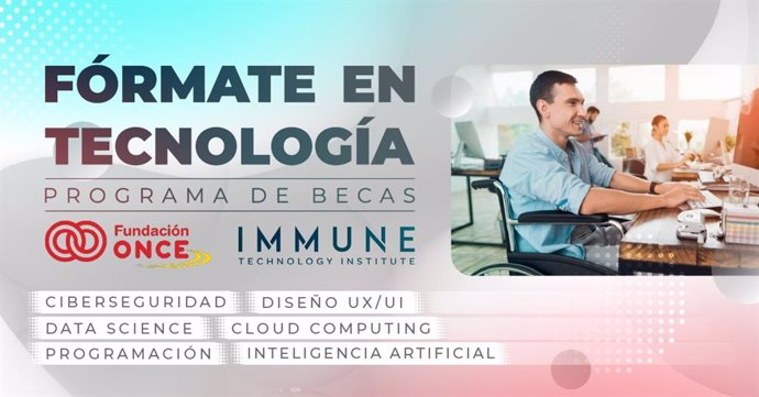 Fundación ONCE e IMMUNE firman un acuerdo para ofrecer becas a personas con discapacidad en formación digital y tecnológica