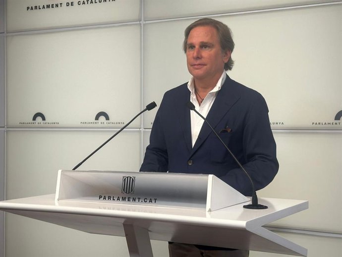 El portavoz de Vox en el Parlament, Joan Garriga