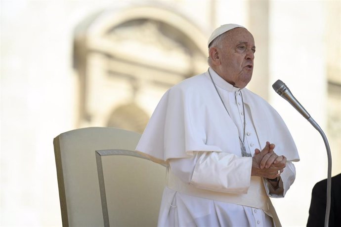 26 June 2024, Vatican, Vatican City: Pope Francis speaks during the weekly general audience at St Peter's square. Photo: -/IPA via ZUMA Press/dpa