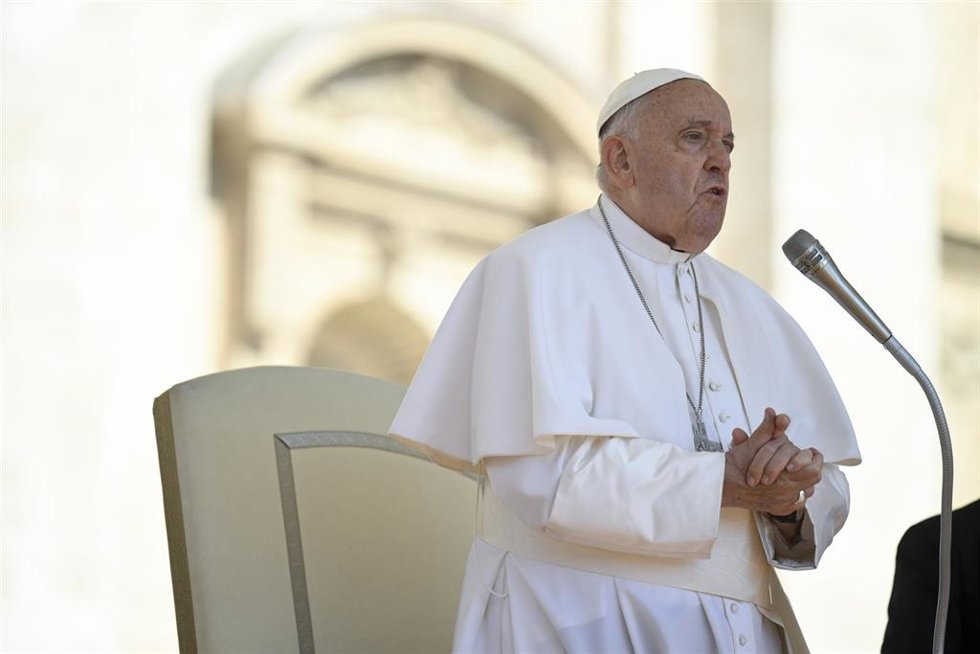 26 June 2024, Vatican, Vatican City: Pope Francis speaks during the weekly general audience at St Peter's square. Photo: -/IPA via ZUMA Press/dpa