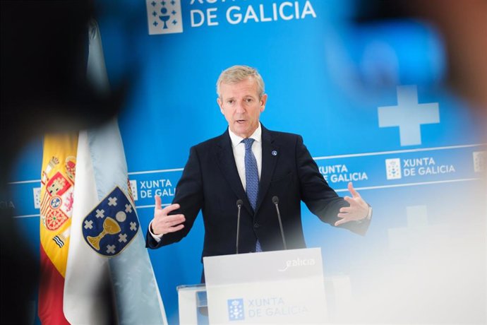 O presidente da Xunta, Alfonso Rueda, na Coruña. Foto de arquivo