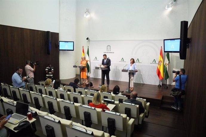 Rueda de prensa posterior al Consejo de Gobierno en la que se ha informado de la autorización de la adscripción "temporal" del Centro de Enfermería de San Juan de Dios a la Pontificia de Comillas.