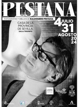 Imagen del cartel de la exposición sobre Baldomero Pestana en la Casa de la Provincia de Sevilla