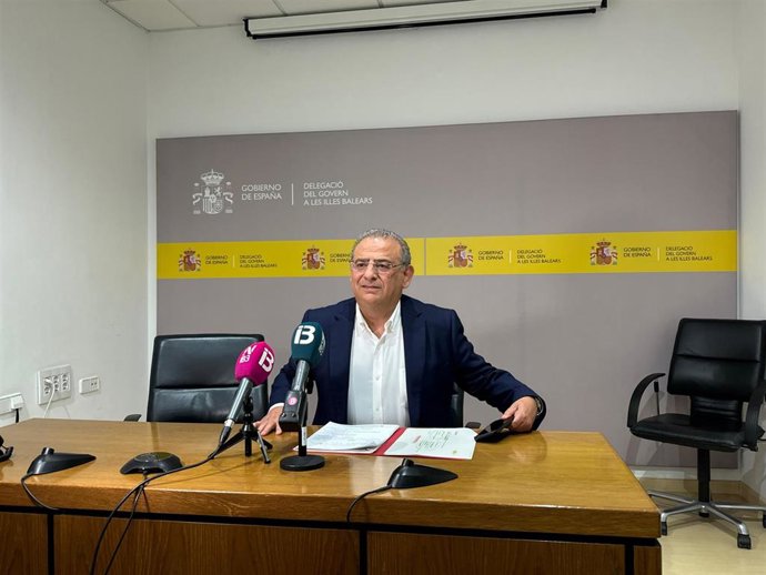 El delegado del Gobierno en Baleares, Alfonso Rodríguez, en rueda de prensa.