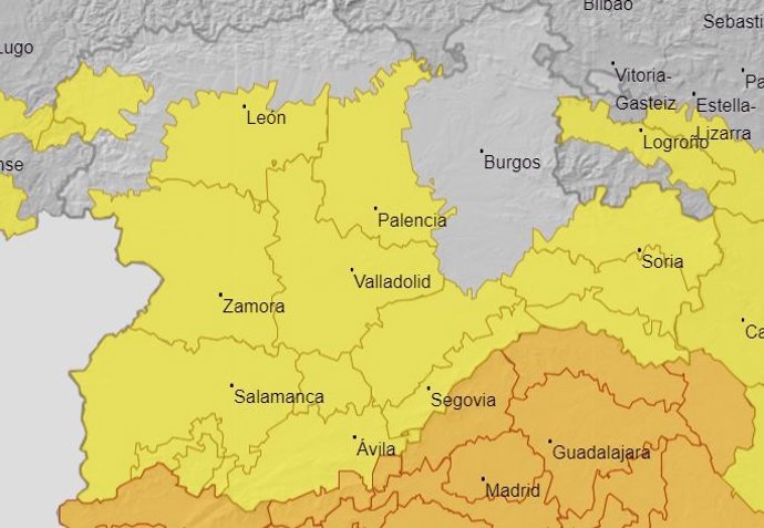 Avisos por temperaturas máximas en Castilla y León para este miércoles, 24 de julio.