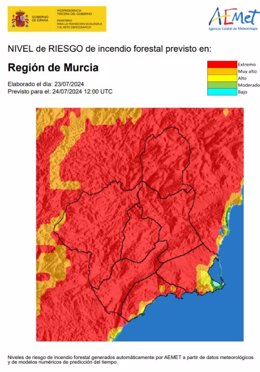 Archivo - Riesgo incendios en la Región