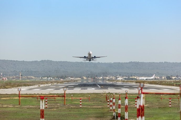 Archivo - Avión en pista