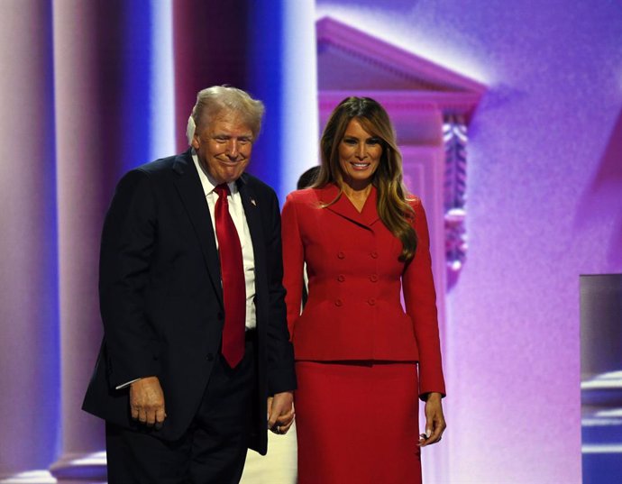 L'expresident dels EUA Donald Trump amb la seva dona Melania