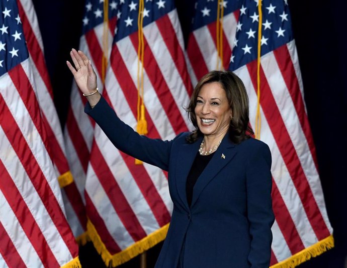 La vicepresidenta de Estados Unidos y precandidata demócrata a la Casa Blanca, Kamala Harris