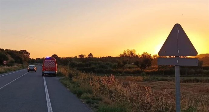 Herido grave un vecino de Mélida tras ser atropellado por un camión.
