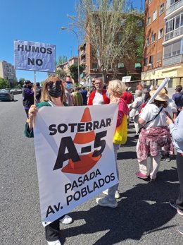 Vecinos en contra del soterramiento de la A-5