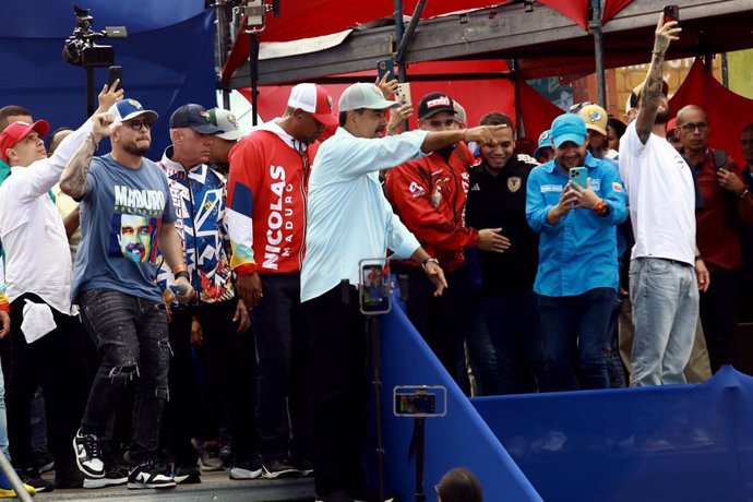 El presidente de Venezuela, Nicolás Maduro, durante un acto de campaña