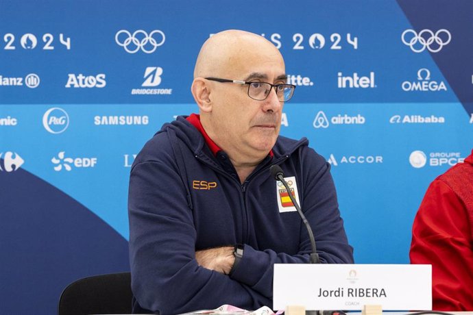 Jordi Ribera (ESP) attends the Spain Media Day press conference ahead the Paris 24 Olympics Games at Olympic Village International Zone on July 24, 2024 in Paris, France.